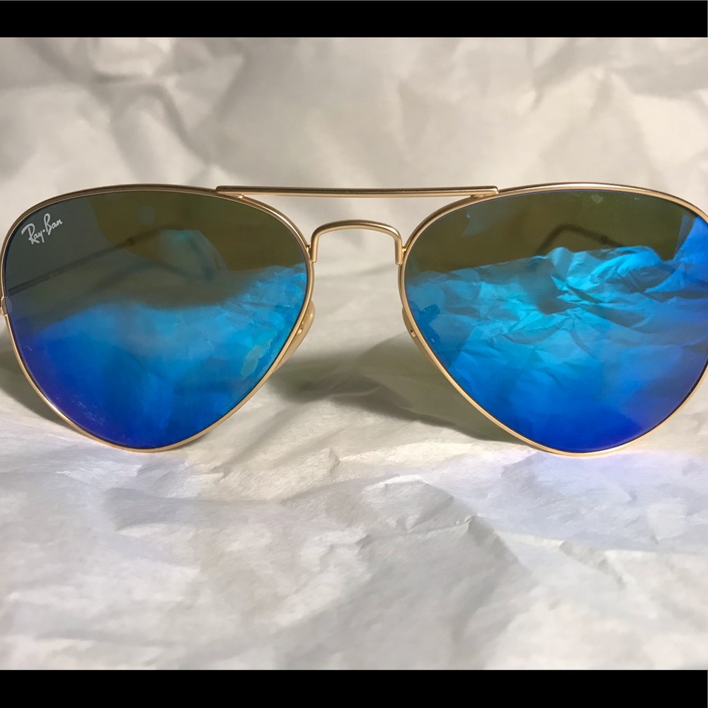 Ray Ban Aviator Blue Flash New